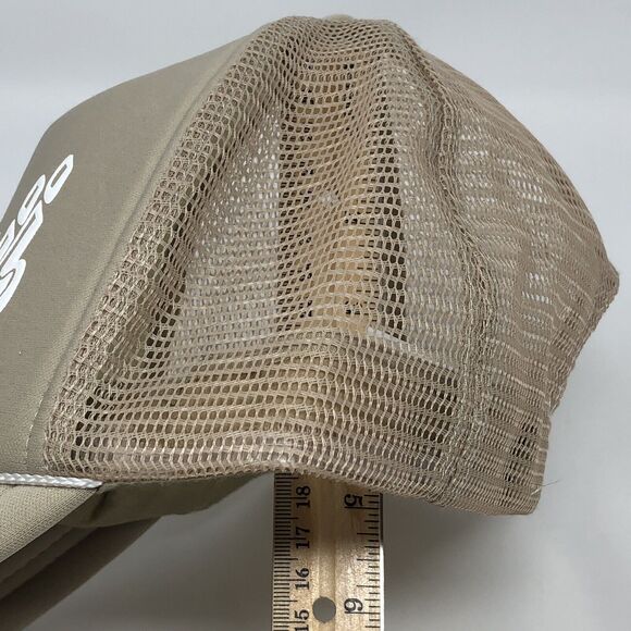 Hawaii Trucker Hat by Hawaiian Headwear Snapback Cap Khaki Taupe - Picture 8 of 8